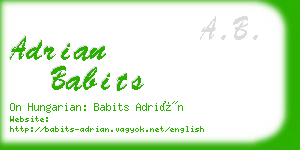 adrian babits business card